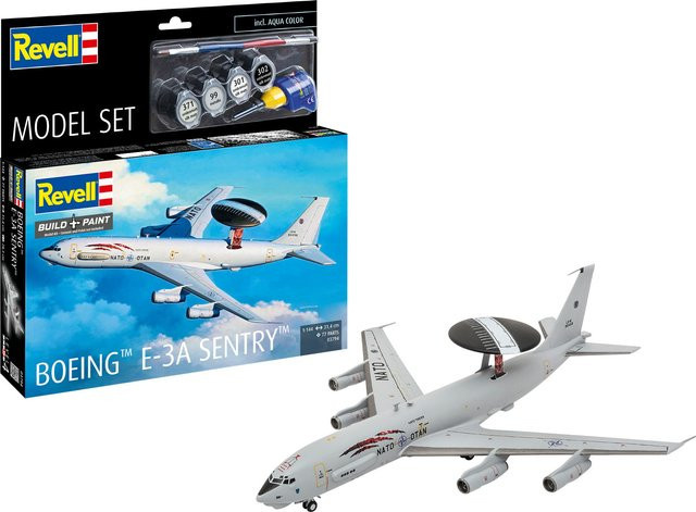 Revell Boeing E-3A, Modellreduzierter Flugzeug-Bausatz, 1:144 - Bild 1