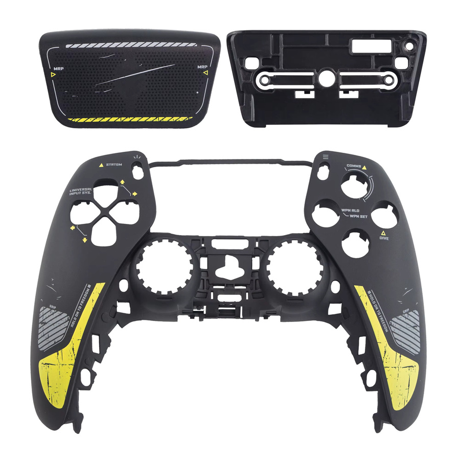 REMANK Ersatzgehäuse für Astro PS5 Controller mit Vorderseite, Rückseite und Touchpad in Schwarz für Helldivers 2 - Bild 2