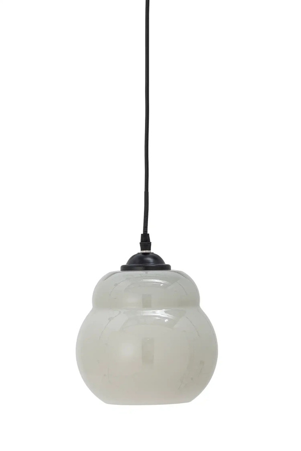 Bloomingville Hängeleuchte Motella aus Glas in Grau und Transparent im skandinavischen Design, Durchmesser: 19 cm - Bild 1