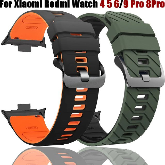 Xiaomi Uhrenarmband, Silikon, black, Redmi Uhr 4 5 6, Mi Band 8 Pro 9 Pro - Bild 1
