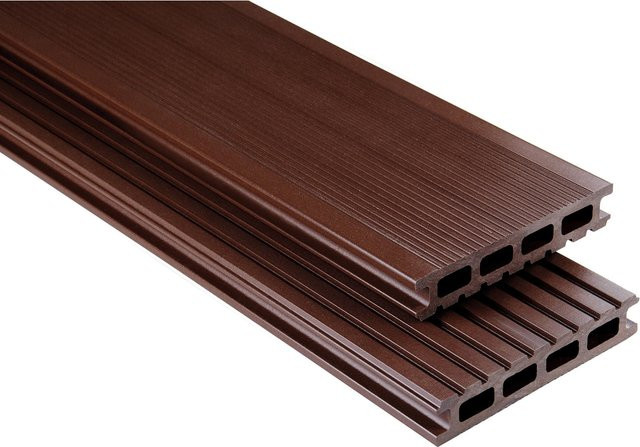 Kovalex WPC Terrassendiele Glatt Braun B/H: 14,5 cm x 2,6 cm x 310 cm - Bild 1
