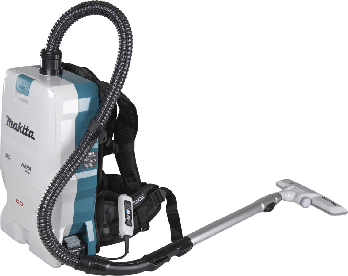 Makita Akku-Rucksackstaubsauger XGT 40V max. VC011GZ mit 6,0 l Volumen und 200 mbar Saugkraft - Bild 1