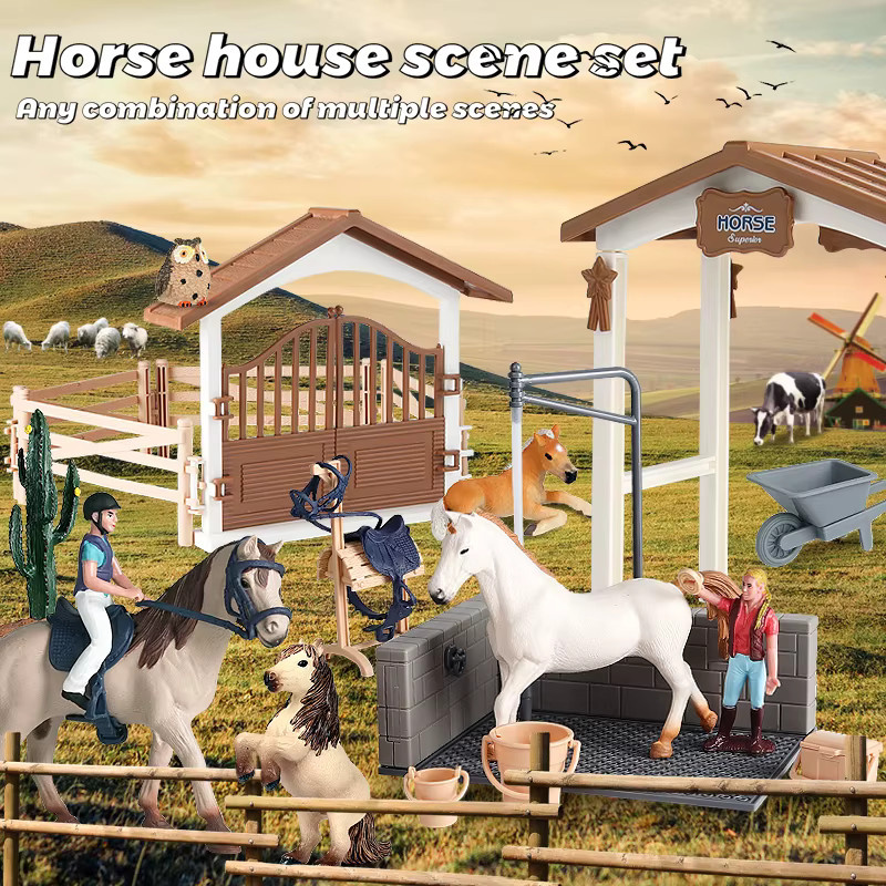 Oenux Bauernhof Pferderennen, Actionfiguren, Tiere, Kunststoff - Bild 2