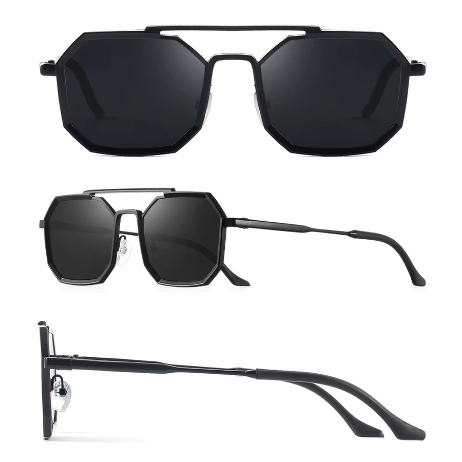 CRIXALIS Sonnenbrille, Quadrat, Vollrand, Metall, Unisex - Bild 2
