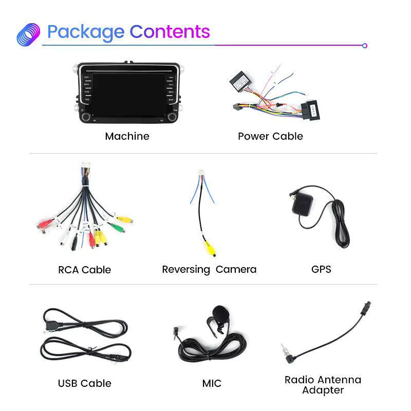 MEKEDE Android 15 Autoradio mit IPS-Bildschirm und GPS für Volkswagen Skoda Octavia Golf 5 6 Touran Passat B6 Polo Jetta in Schwarz mit Carplay Multimedia-Einheit - Bild 5