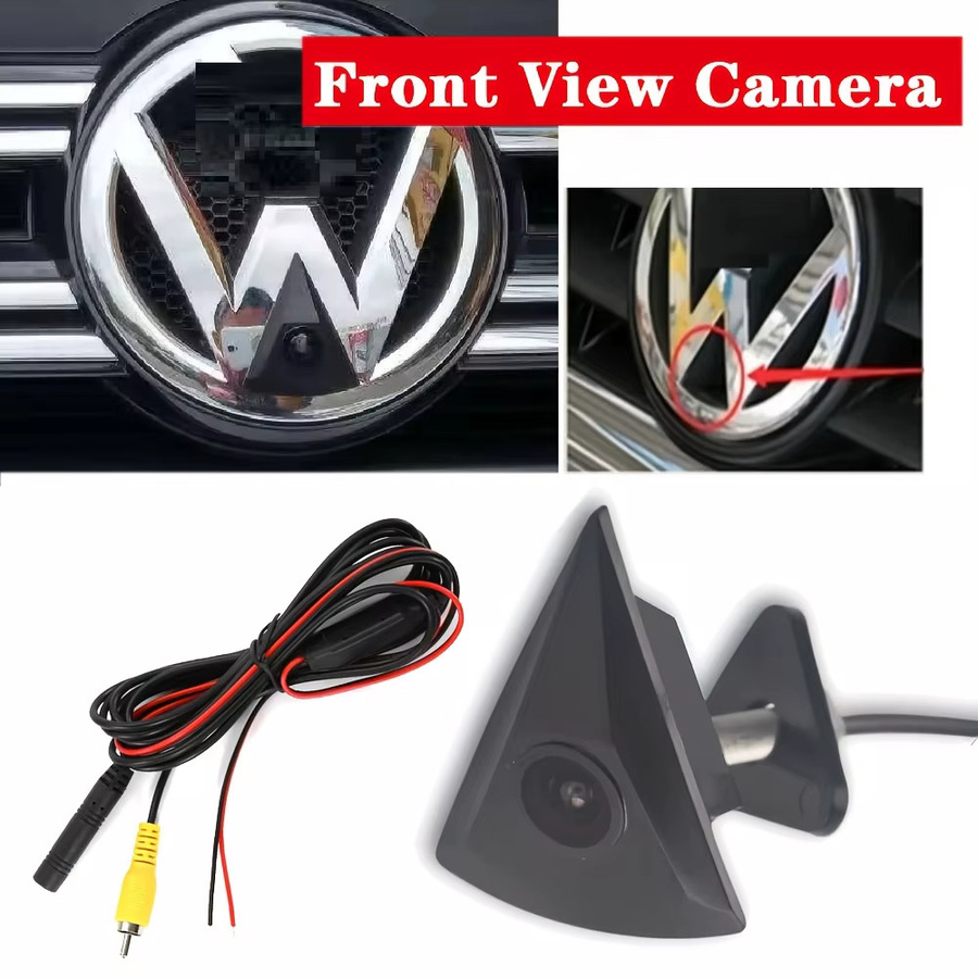 Bileeko Frontkamera für VW als OEM Weitwinkel-Parküberwachungssystem in Schwarz für Transporter T4 T5, Passat B6, CC, B5 und Golf - Bild 2