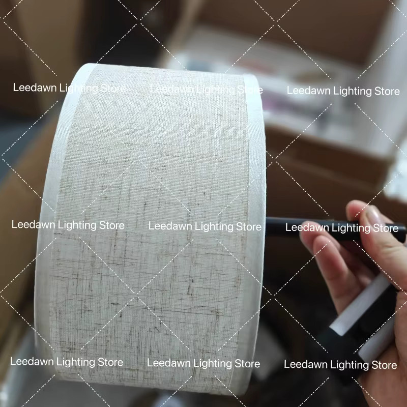 JIANKEXING Leinen Kronleuchter im Nordic Wabi Sabi Stil, moderner chinesischer Design-Pendelleuchter aus Stoff in Beige, ideal für Wohnzimmer, Schlafzimmer, Esszimmer oder Arbeitszimmer - Bild 4