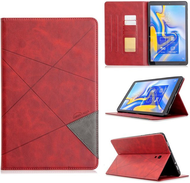Samsung Galaxy Tab A 10,5 Zoll (2018) Business-Folio-Cover aus PU-Leder mit Kartenfach in Rot - Bild 1