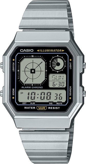 Casio Digitaluhr, Quarz, Edelstahl, 34 mm, Herren - Bild 1