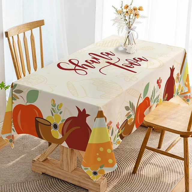 Rechteckige Tischdecke Shana Tova von JMG Household Supplies, Mehrfarbig, B/T: 90 x 140 cm - Bild 1