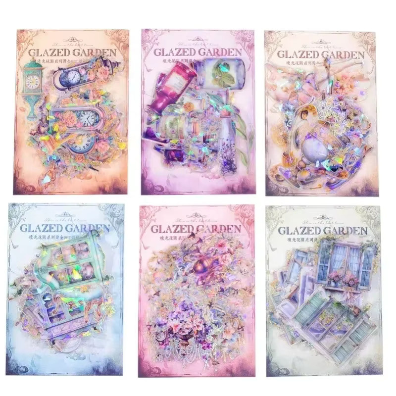 30 Stück PET-Aufkleber Set in Multicolour für Scrapbook und Notizbücher, B: 15,5 cm x H: 8,9 cm - Bild 1