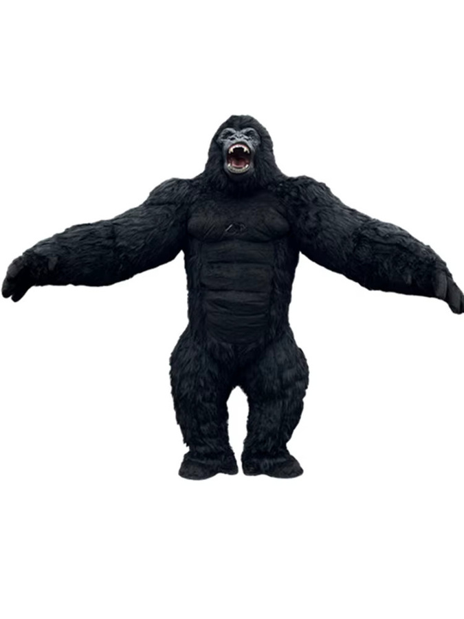 Gorilla-Maskottchen-Kostüm, King Kong, aufblasbares Kostüm, 2,6 Meter - Bild 3