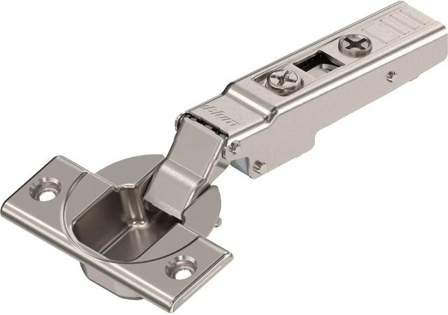 Blum Clip Top Spezialscharnier 110 Grad Gerade mit Feder, vernickelt, inklusive Schrauben - Bild 1