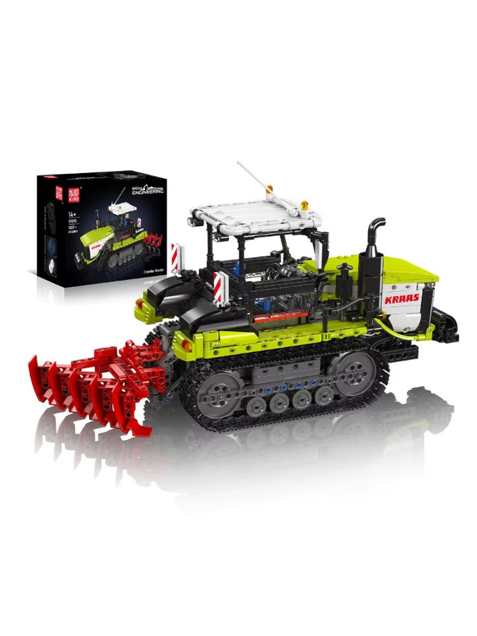 MOULD KING 17093 Raupentraktor Bauset ferngesteuertes Bau-LKW-Modell mit Arbeitsschienen in Mehrfarbig - Bild 7