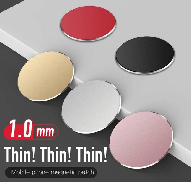WSSHE Ultradünne Metallplatte als magnetische Scheibe für MagSafe iPhone, Eisenblech Aufkleber für die Rückseite, Gold und Multicolour - Bild 1