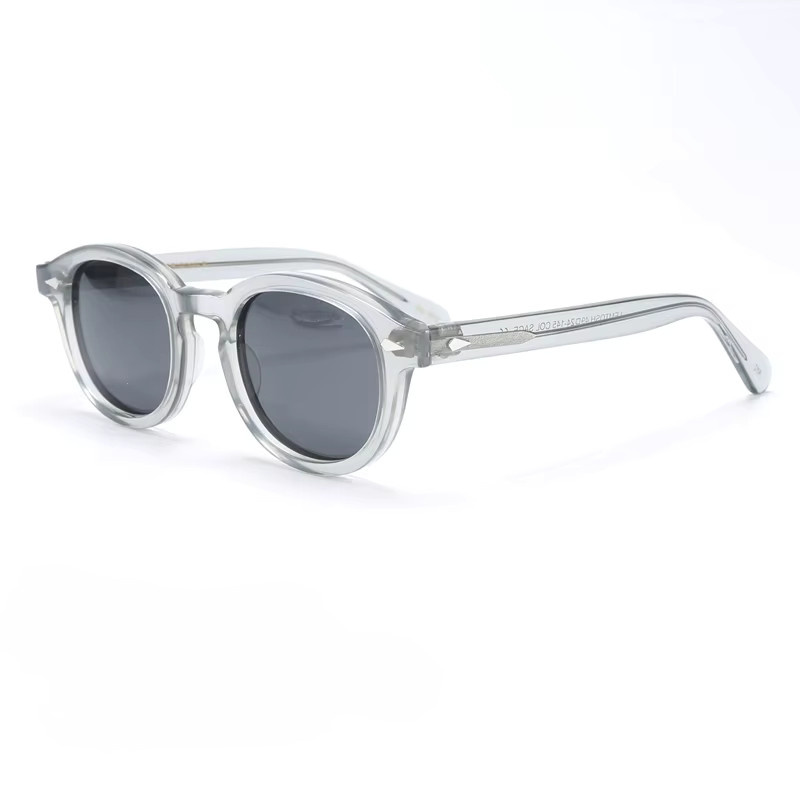 Retro Lemtosh Sonnenbrille, Panto, Vollrand, Acetat, transparent, Unisex - Bild 2