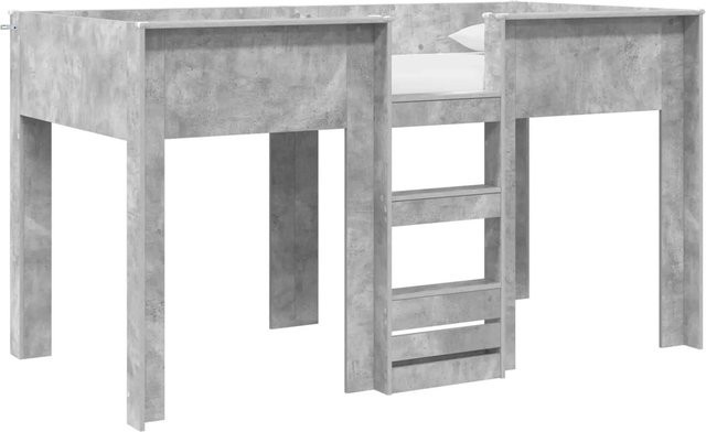 vidaXL Etagenbett für Kinder in Betongrau aus Holzwerkstoff, Breite: 80 cm, Länge: 200 cm - Bild 1