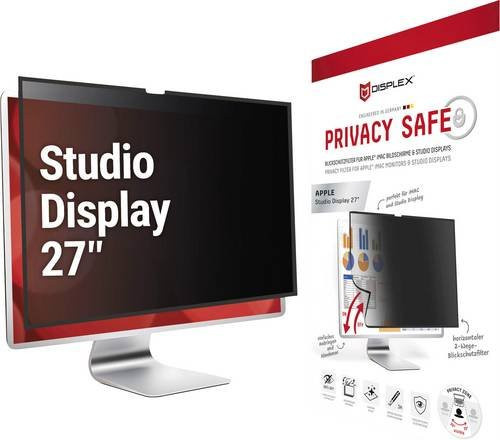 DISPLEX Displayschutzglas mit Blickschutz für Apple Studio Display 27 Zoll, transparent - Bild 1
