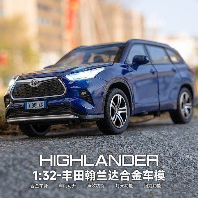 WELLY Toyota Highlander Geländewagen, Modell, 1:32, Metall, mit Licht und Sound - Bild 1