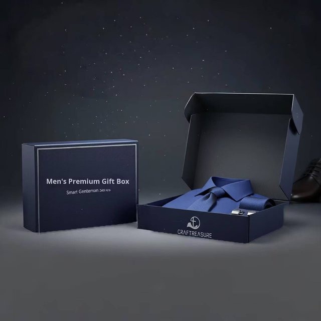 Maßgefertigte Flugzeugbox aus blauer Wellpappe mit Logodruck für Schuhe, Unterwäsche oder Kosmetik - Bild 1