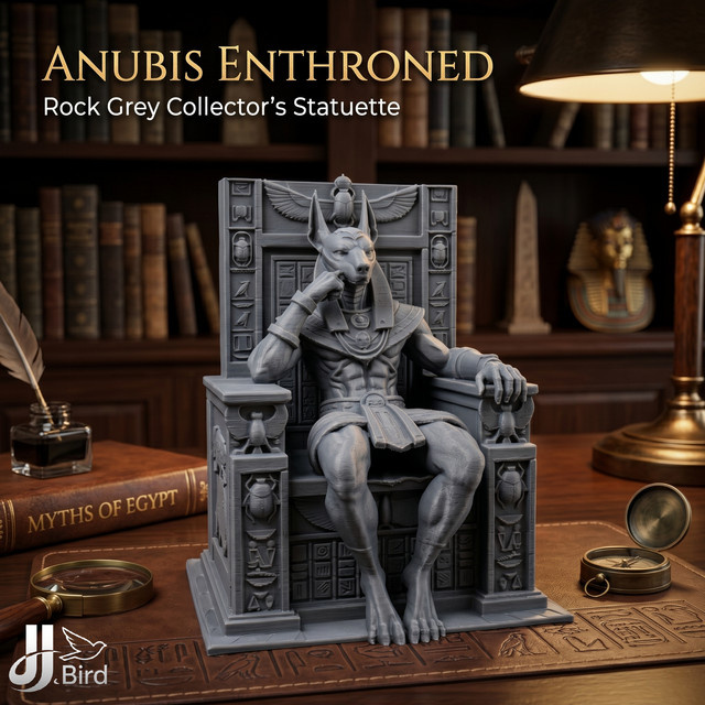 Anubis auf Thron Ornament von J BIRD im Mythologie-Stil als dekorative Sammlerfigur für deinen Schreibtisch - Bild 1