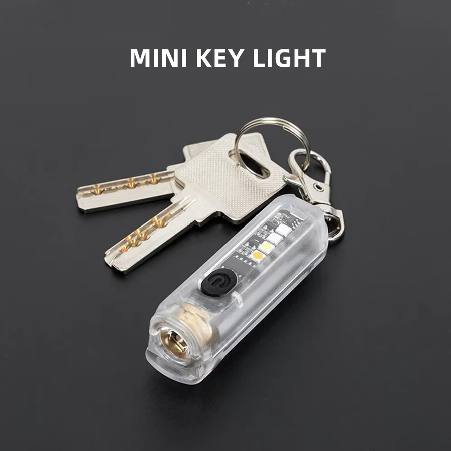 Alonefire Mini LED Schlüsselanhänger Taschenlampe USB-aufladbar und wasserdicht - Bild 2
