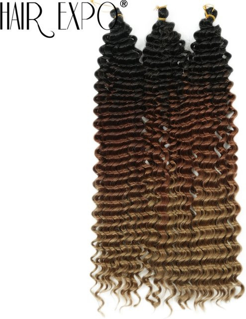 Hair Expo City Deep Wave Twist Crochet Hair, synthetisch, Ombre, Damen - Bild 1