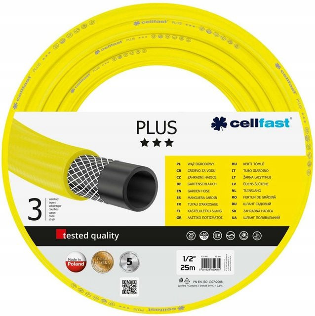 CellFast Plus Gartenschlauch 1/2 Zoll in Gelb, 25 m Länge - Bild 1