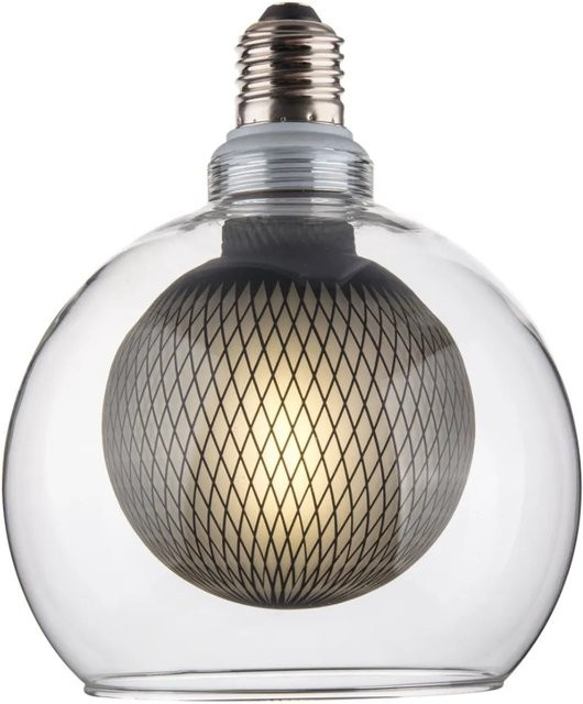ENOVALITE LED Filament Leuchtmittel BUBBLE MESH E27 Glaskugel Transparent Dimmbar Warmweiß - Bild 1