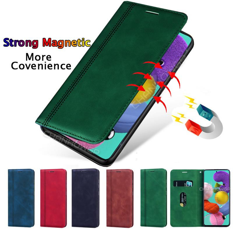 Magnetische Brieftasche Handyhülle von CHANHOWGP für Samsung Galaxy, Huawei und Redmi in Braun - Bild 3