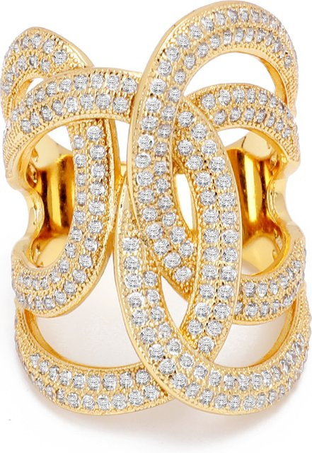 VAROLE Ring, Multilayer, Kristall, Gold Farbe, Damen - Bild 1
