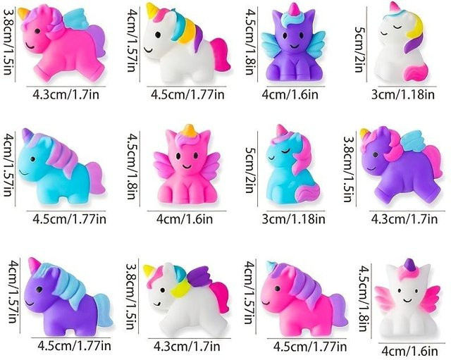 Fashnics Einhorn Kawaii Squishies Mochi Squishy Spielzeug, 1/12 - Bild 1