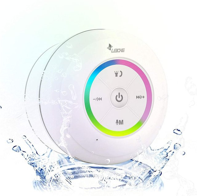 LEICKE DJ Roxxx Shower Bluetooth Lautsprecher in Weiß mit Saugnapf - Bild 1