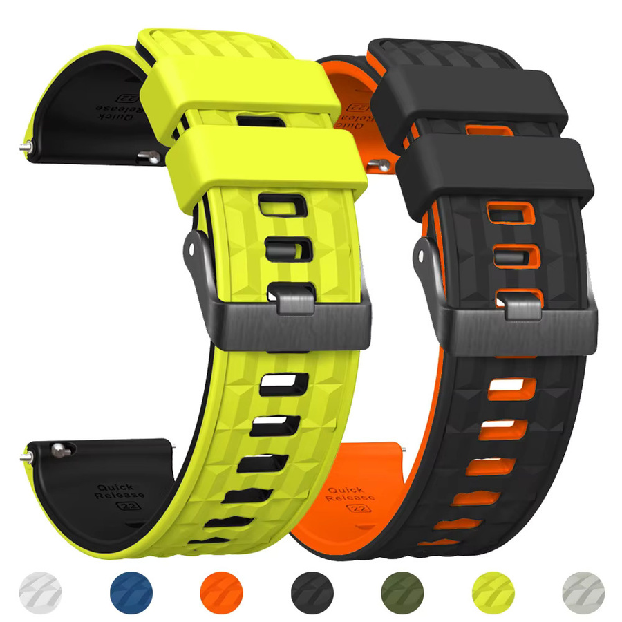 CHIICSMART Uhrenarmband Silikon, Bicolor, 22 mm, Unisex - Bild 6