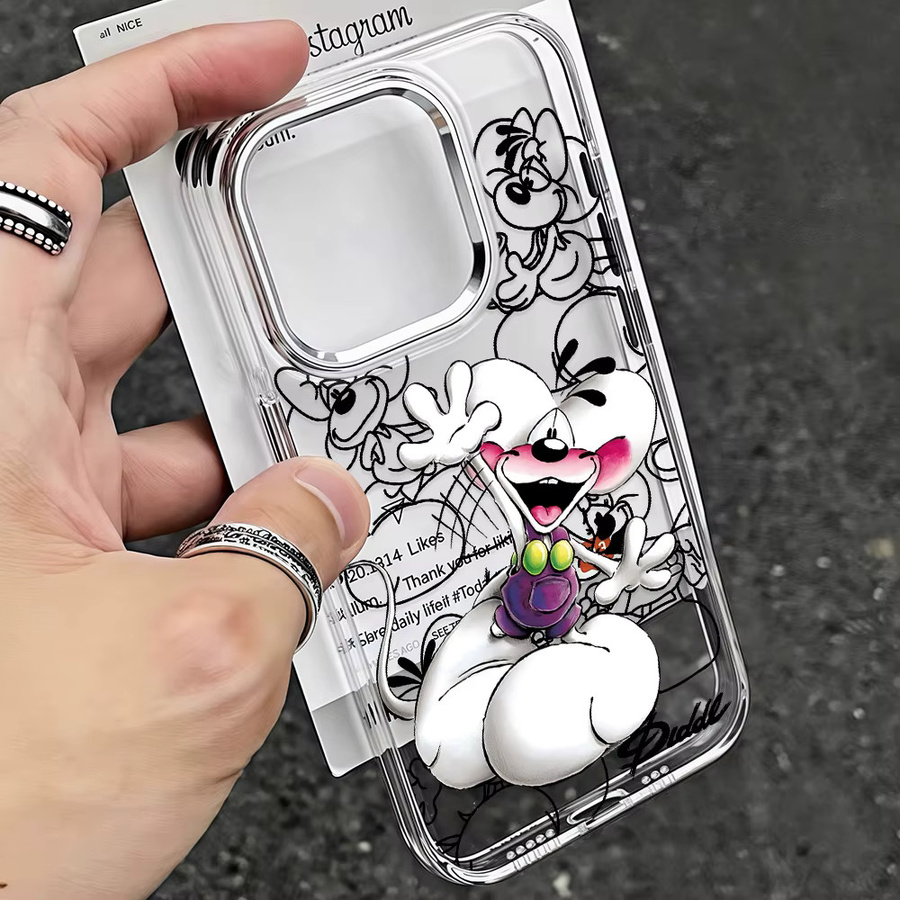 Cartoon Mouse Diddls Handyhülle für Google Pixel 10 9 8 7 8A 9A XL Pro 4G 5G aus transparentem Silikon-TPU - Bild 2
