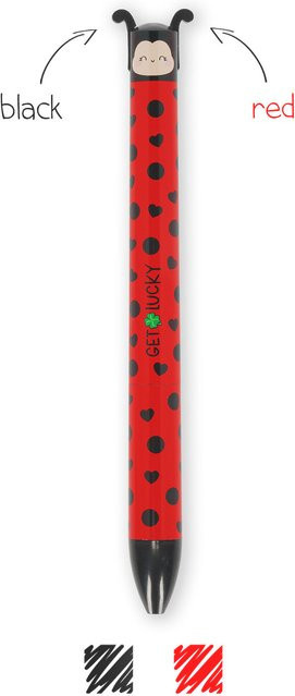 Legami Click&Clack Kugelschreiber Marienkäfer in Rot und Multicolour - Bild 1