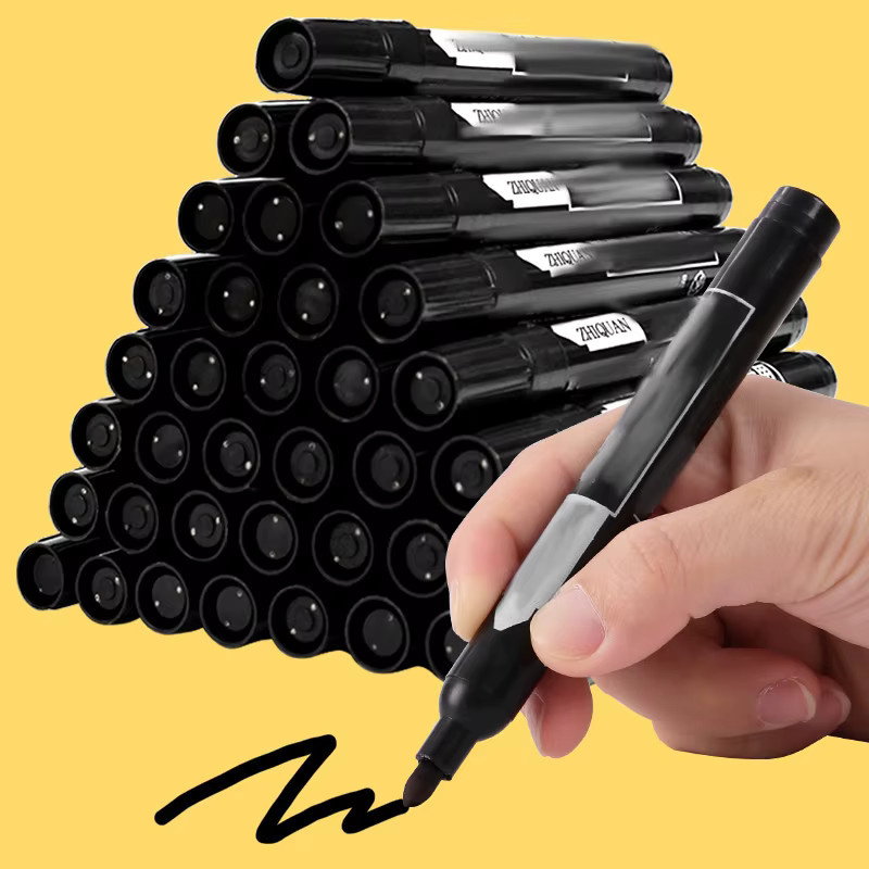 Permanente Ölbasierte Marker mit 2 mm feiner Spitze in Schwarz für Papier, Stahl und Glas, 9 Stück - Bild 5