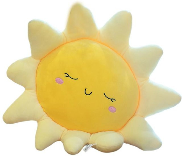 Yiran toy Squishy Sonne und Wolke Plüschkissen in Gelb, ultra weiches Himmelkissen aus Polyester für Sofa, Stuhl oder Auto, Durchmesser: 60 cm - Bild 1