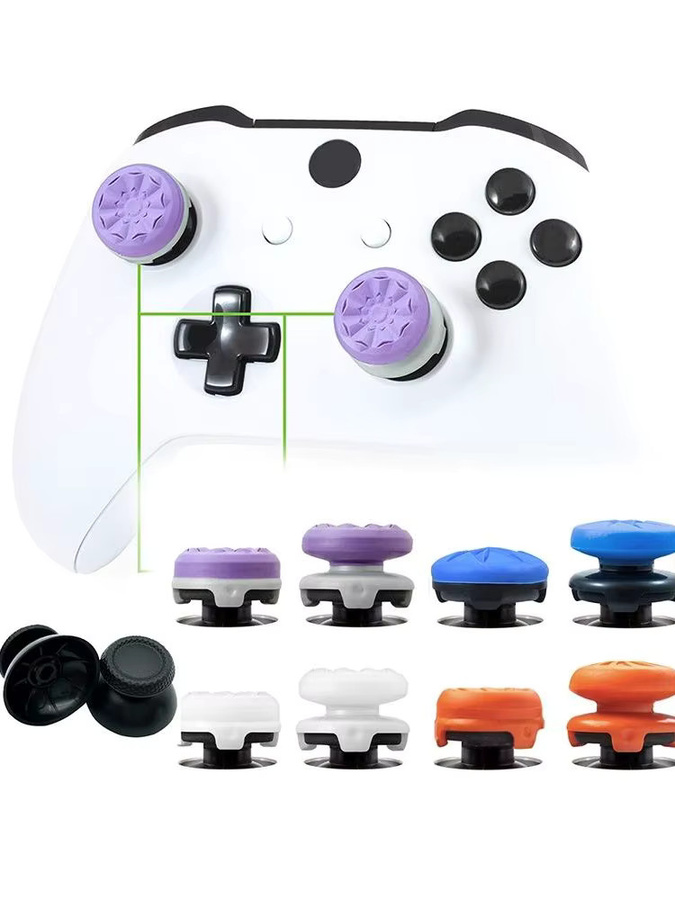2 Stück Hand Grip Extender Caps für PS4 PS5 und Xbox Controller in Schwarz - Bild 4