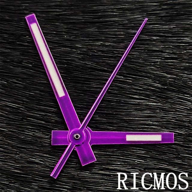 RICMOS Uhrzeiger, Lila, für NH35 NH36 Miyota 8215 DG 2813 ETA 2824 2836 Uhrwerk - Bild 1