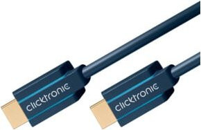 Clicktronic HDMI Kabel HighSpeed mit Ethernet/LAN in Blau, Länge: 3 m - Bild 1