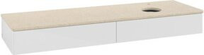 V&B Waschtischunterschrank Antao ohne Frontstruktur in Weiß glänzend lackiert B: 160 cm, T: 50 cm - Bild 1
