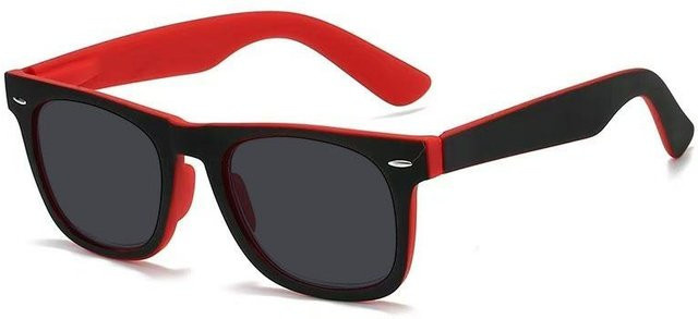 DIXSG Sonnenbrille, Square, Vollrand, Kunststoff, Unisex, transparent, black - Bild 1
