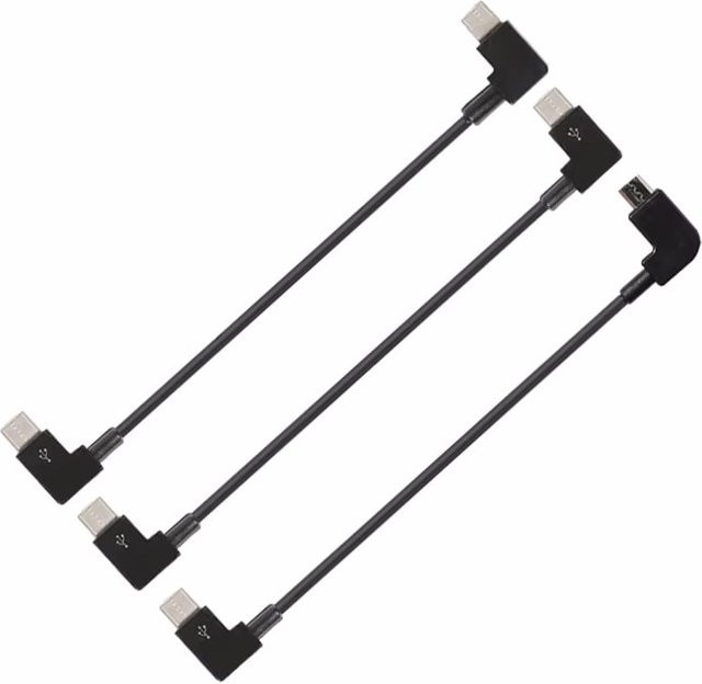 DJI Micro-USB Fernbedienungs-Datenkabel für Mavic Mini, Mini SE, Air, Pro 1, Spark und Mavic 2 Pro & Zoom in Schwarz - Bild 1