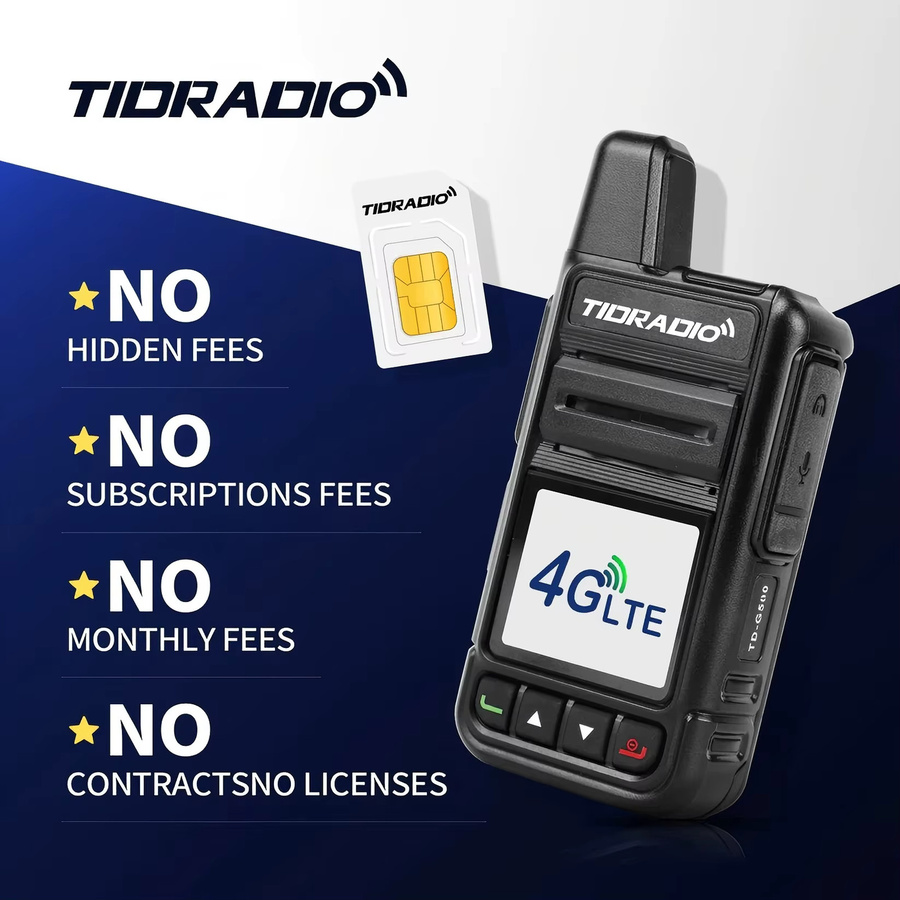 TIDRADIO M15 Langstrecken-Walkie-Talkie POC-Funkgerät in Schwarz mit 5000 km Reichweite und Odmaster App-Unterstützung - Bild 4