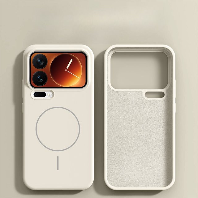 Magnetische Silikon Schutzhülle für Xiaomi Mi 17 Pro Max und Xiaomi 15 in Blau mit Unterstützung für kabelloses Laden - Bild 1