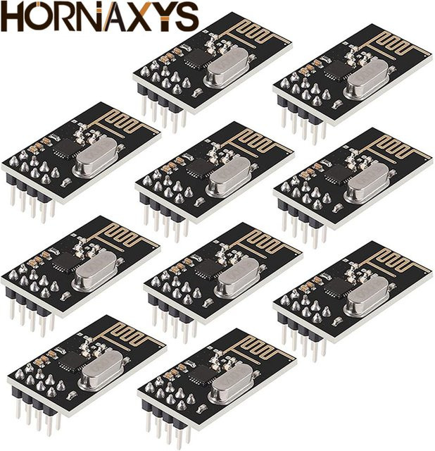 HORNAXYS NRF24L01 2,4 GHz RF Transceiver Modul für Arduino DIY, Schwarz - Bild 1