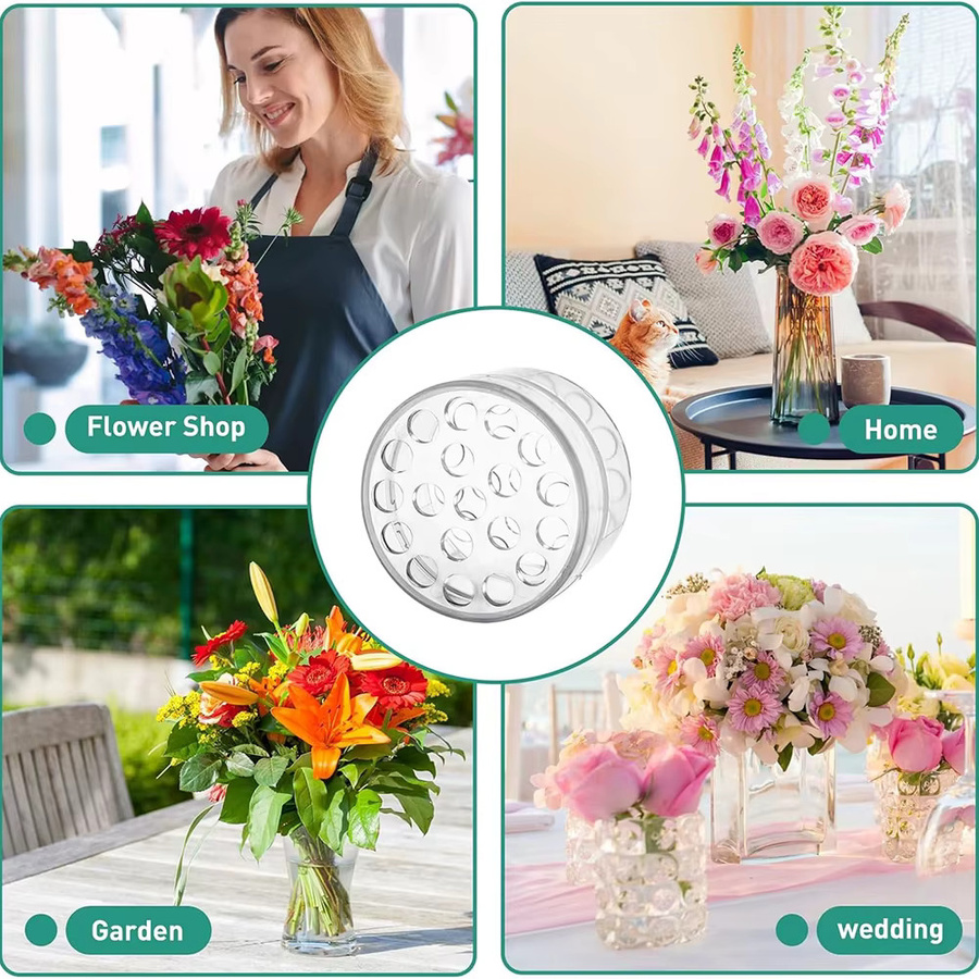 YOCITY Spiralvase Blumenarrangierer aus transparentem Kunststoff als unsichtbarer Ikebana-Stielhalter für dein DIY-Blumenarrangement - Bild 3