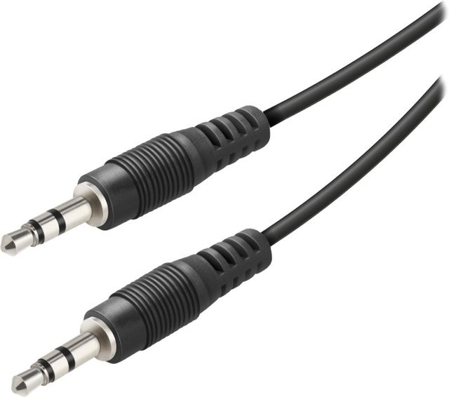 SBS Audiokabel mit 3,5-mm-Klinkenstecker in Schwarz, Länge: 0,75 m - Bild 1