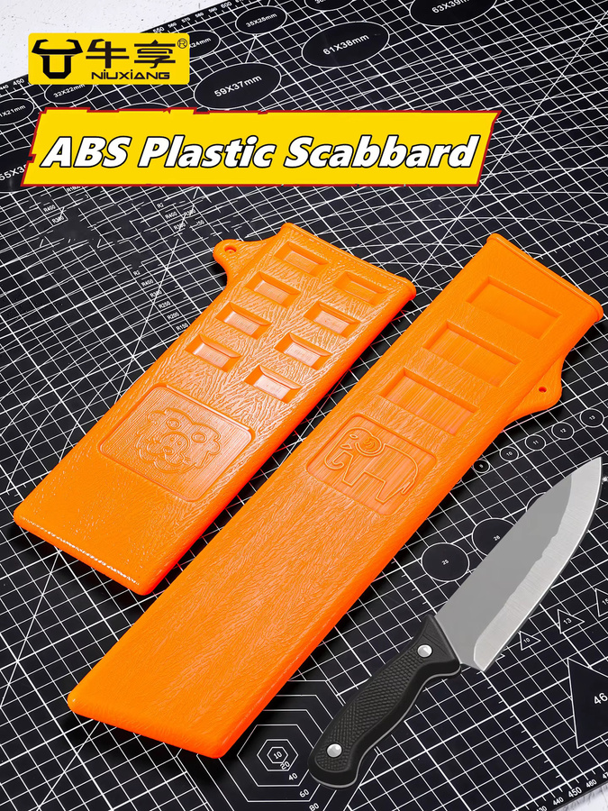 Newshark Messer-Schutzhülle aus ABS-Kunststoff für Chefmesser und Besteck in Gelb, Schwarz oder Orange, Breite: 26,3 cm bis 40 cm - Bild 2